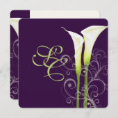 PixDezin calla lilies/DIY背景 招待状 (正面/裏面)