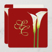 PixDezin calla lilies/DIY背景 招待状 (正面/裏面)