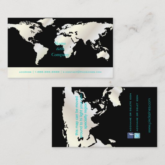 PixDezineがグローバルビジネスカードに移行中 名刺 (正面/裏面)