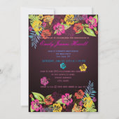 PixDezineのトレンディなトロピカルフラワー2011年卒業式 招待状 (裏面)