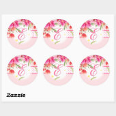 PixDezineの水色は花/ダイトリムカラーの場合がある ラウンドシール (シート)