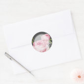 PixDezineピンクヴィンテージバラ+シャルボード ラウンドシール (封筒)