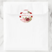 PixDezineヴィンテージバラ/DIY背景色 ラウンドシール (バッグ)