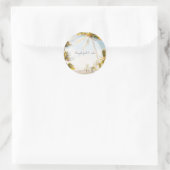 PixDezineヴィンテージビーチシーン ラウンドシール (バッグ)