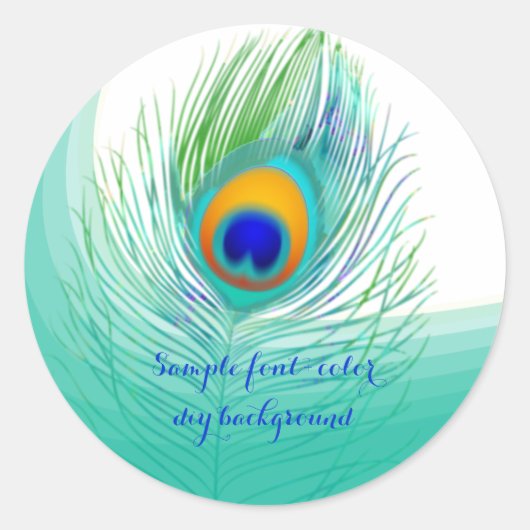 PixDezine孔雀プルーム ラウンドシール (正面)