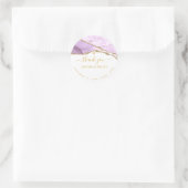 PixDezine水彩パープルアガートフェイク金ゴールド静脈 ラウンドシール (バッグ)