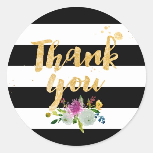 PixDezine水彩フローラ/ストライプ ラウンドシール (正面)