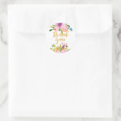 PixDezine水彩フローラ/ピンクランナキュラス ラウンドシール (バッグ)