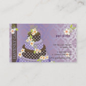 PixDezine バイオレット+チョコレートのパン屋さん/菓子店 名刺 (裏面)