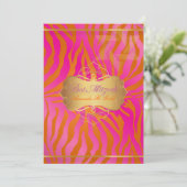 PixDezine バット・ミツバの星+ゼブラストライプ 招待状 (スタンド正面)