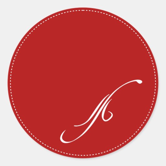 PixDezine モノグラム C, 自作背景色 ラウンドシール (正面)