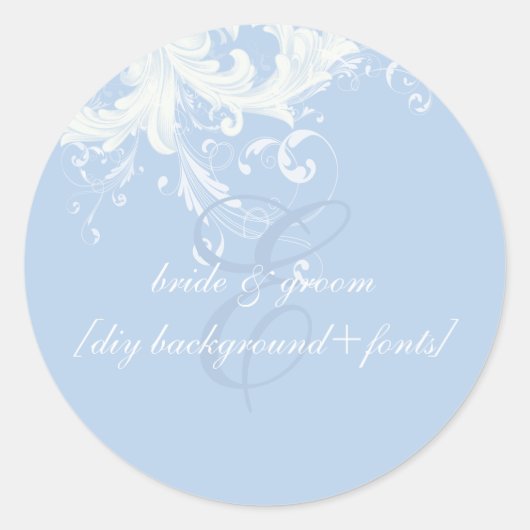 PixDezine ヴィンテージ スワール / 手作り カラー ラウンドシール (正面)