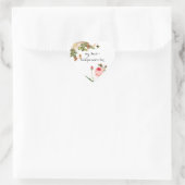 PixDezine ヴィンテージ ピンクのバラ/レドゥート ハートシール (バッグ)