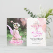PixDezine ANY AGE、バレリーナ誕生日ガール 招待状 (スタンド正面)