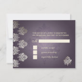 PixDezine Damask6 RSVPには5x7招待状が必要 出欠カード (裏面)