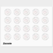 PixDezine DIY モノグラム/大理石/偽のローズゴールド ラウンドシール (シート)