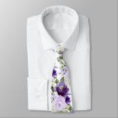PixDezine H2 Flowers Violet Lilac Purple Roses ネクタイ (タイ)