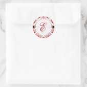 PixDezine stella damask+DIYカラー+フォント ラウンドシール (バッグ)