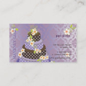 PixDezine Violet+チョコレートベーカリー/パティスリー 名刺 (裏面)