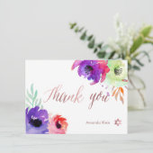 PixDezinesありがとう/フローラ/水彩/バラ サンキューカード (スタンド正面)