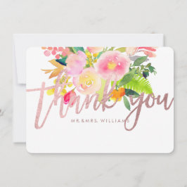 PixDezinesありがとう/フローラ/水彩/春 サンキューカード