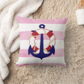 PixDezinesいかり航海の/シェブロン/水彩 クッション (ブランケット)