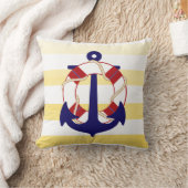 PixDezinesいかり航海の/海/波/水色 クッション (ブランケット)