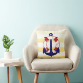 PixDezinesいかり航海の/海/波/水色 クッション (椅子)