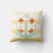 PixDezinesいかり航海の/海/波/水色 クッション (裏面)