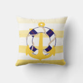 PixDezinesいかり航海の/海/波/水色 クッション (裏面)