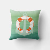 PixDezinesいかり航海の/海/波/水色 クッション (裏面)