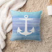 PixDezinesいかり航海の/海/波/水色 クッション (ブランケット)