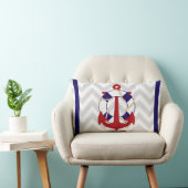 PixDezinesいかり/ライフサ航海のーバー/ダイカラー ランバークッション (椅子)