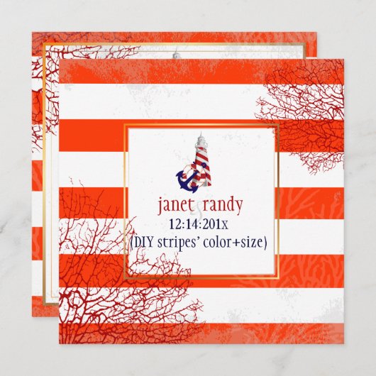 PixDezinesいかり+ライフセーバ+ライトハウス 招待状 (正面/裏面)