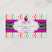 PixDezinesいちご渦巻きカップケーキ+シェブロン 名刺 (裏面)
