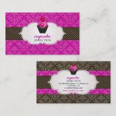 PixDezinesいちご渦巻きカップケーキ+ピンプリペス 名刺 (正面/裏面)