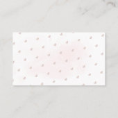 PixDezinesおむつラッフル水彩赤面ハート プレイスカード (裏面)