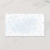 PixDezinesおむつラッフル水色淡い色の青 プレイスカード (裏面)