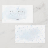 PixDezinesおむつラッフル水色淡い色の青 プレイスカード (正面/裏面)