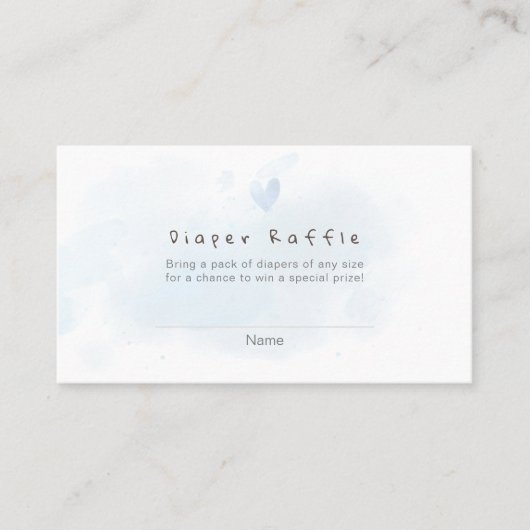 PixDezinesおむつラッフル水色淡い色の青 プレイスカード (正面)