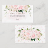 PixDezinesおむつラッフル赤面バラAnthuriums プレイスカード (正面/裏面)