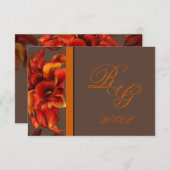 PixDezinesがオレンジ色のカラユリを燃やした 出欠カード (正面/裏面)