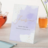 PixDezinesが標識ラベンダー水色見本を優先 台座サイン (インサイチュ)