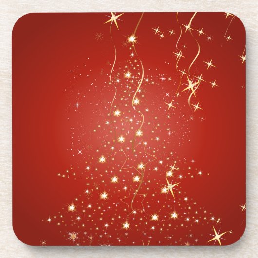 PixDezinesきらめくクリスマスツリー コースター (正面)