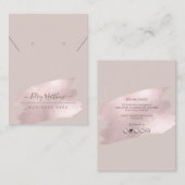 PixDezinesきらめく赤面ピンクネックレスイヤリング 名刺 (正面/裏面)