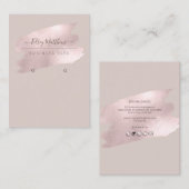 PixDezinesきらめく赤面ピンクブラシ付きイヤリング 名刺 (正面/裏面)