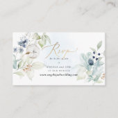 PixDezinesくもの巣RSVPダスティブルーウィンターコットン エンクロージャーカード (正面)