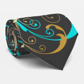 PixDezinesつる植物旋回 |DIY文字+色 ネクタイ (ロール)