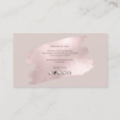 PixDezinesのきらきらピンクのH2ブラシストローク 名刺 (裏面)