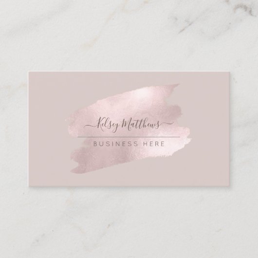 PixDezinesのきらきらピンクのH2ブラシストローク 名刺 (正面)